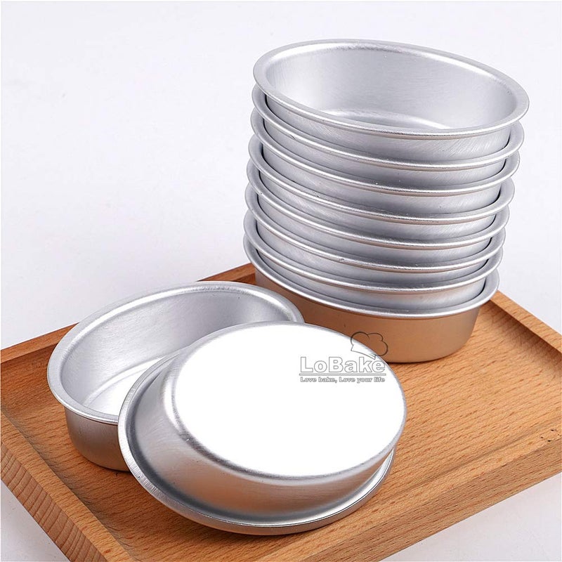 LoBake 10pcs mini size oval egg shape aluminium alloy metal cheese pan cake mold bread mould tart holder pudding jelly tin DIY bakery D00 - Image 5